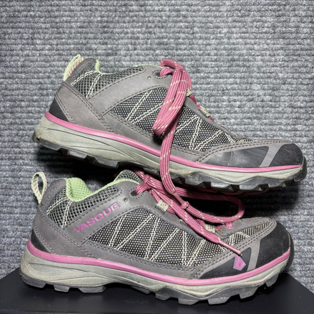 Vasque 7355 M Womens Hiking Shoes Grey Pink Trail Sneakers Size 8M